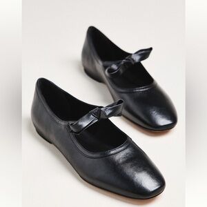 Maeve Black Mary Jane Bow Ballet Flats